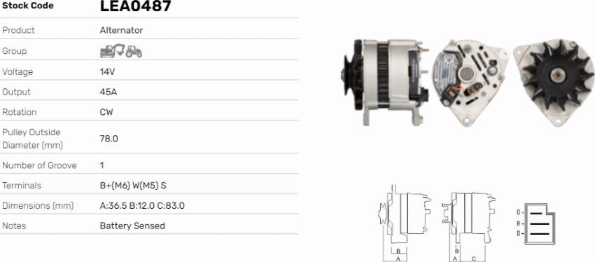 LE Part LEA0487 - Alternateur cwaw.fr