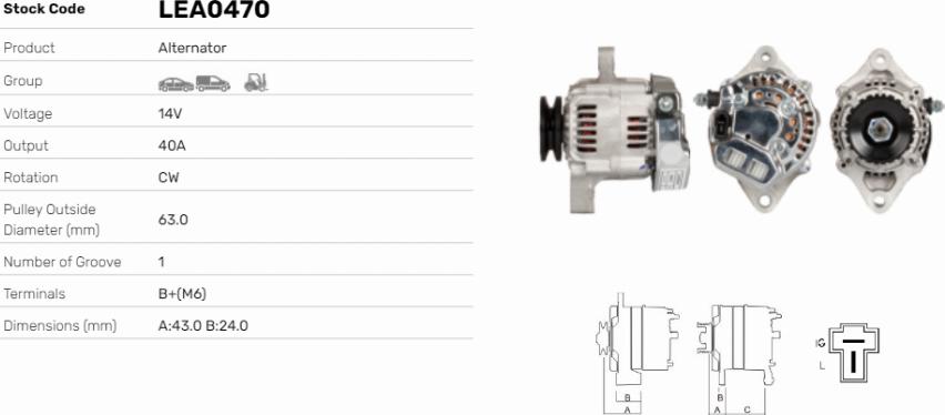 LE Part LEA0470 - Alternateur cwaw.fr