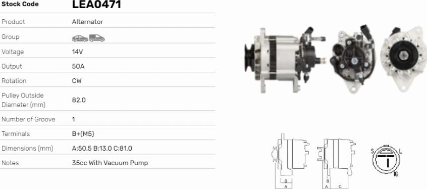 LE Part LEA0471 - Alternateur cwaw.fr