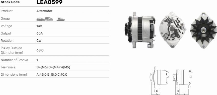 LE Part LEA0599 - Alternateur cwaw.fr