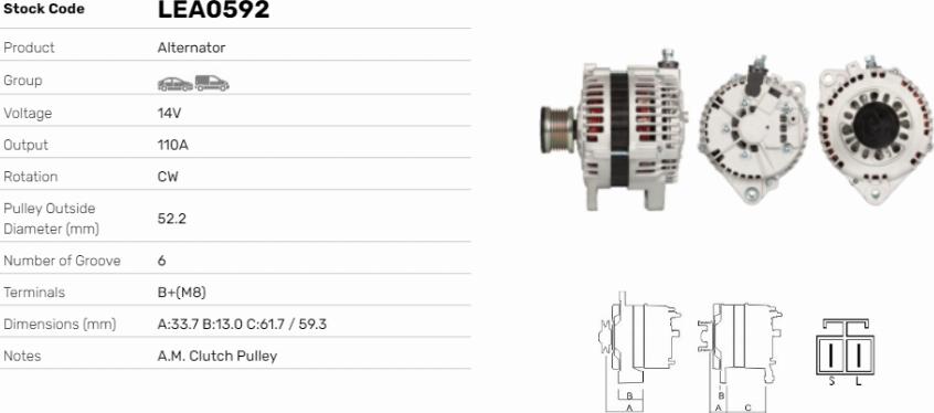 LE Part LEA0592 - Alternateur cwaw.fr