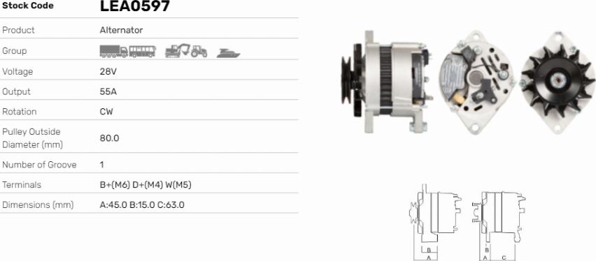 LE Part LEA0597 - Alternateur cwaw.fr