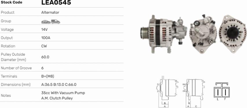 LE Part LEA0545 - Alternateur cwaw.fr