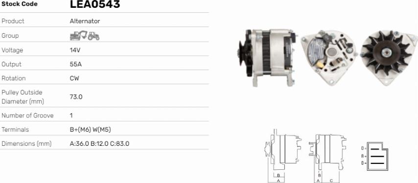 LE Part LEA0543 - Alternateur cwaw.fr