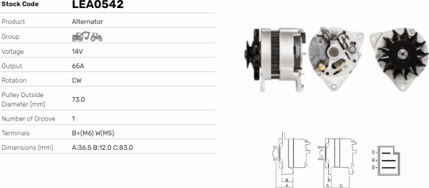 LE Part LEA0542 - Alternateur cwaw.fr