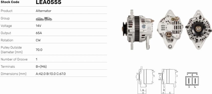 LE Part LEA0555 - Alternateur cwaw.fr