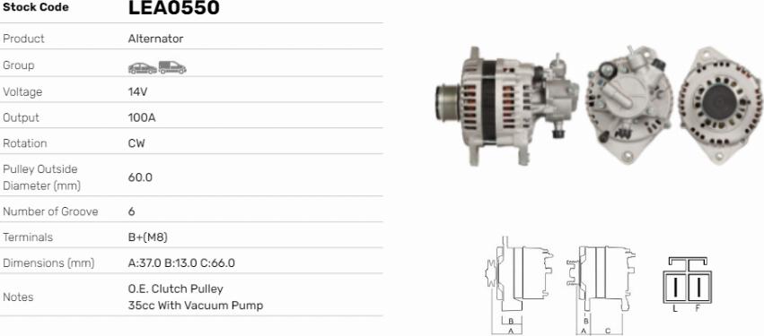 LE Part LEA0550 - Alternateur cwaw.fr