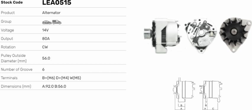 LE Part LEA0515 - Alternateur cwaw.fr