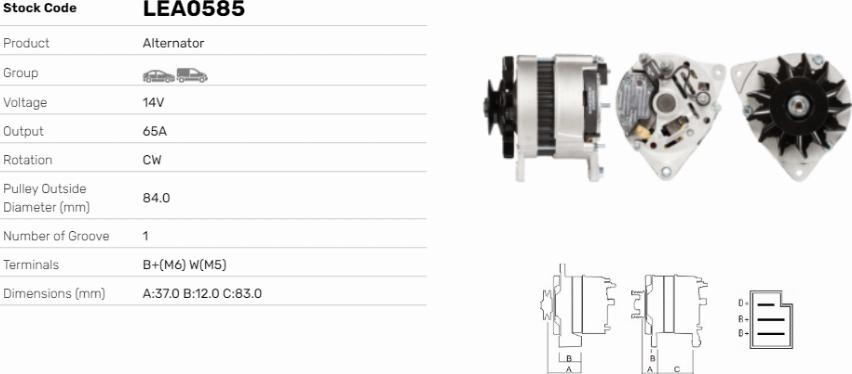 LE Part LEA0585 - Alternateur cwaw.fr