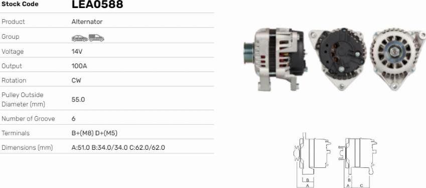 LE Part LEA0588 - Alternateur cwaw.fr