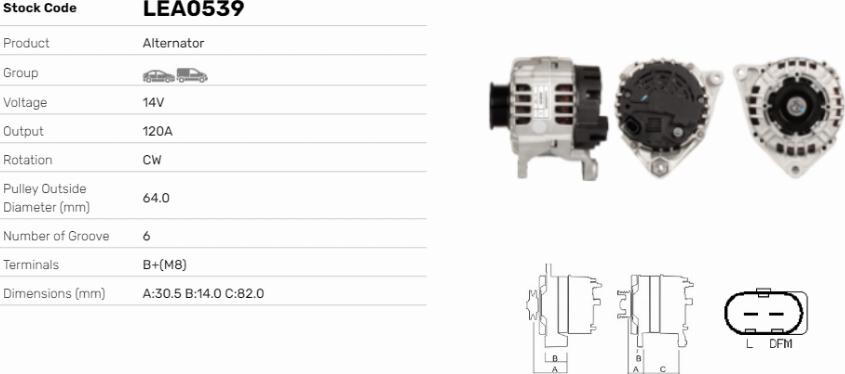 LE Part LEA0539 - Alternateur cwaw.fr