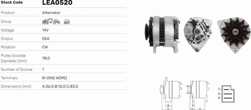 LE Part LEA0520 - Alternateur cwaw.fr