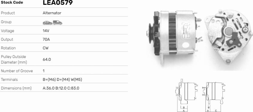 LE Part LEA0579 - Alternateur cwaw.fr