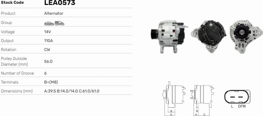 LE Part LEA0573 - Alternateur cwaw.fr