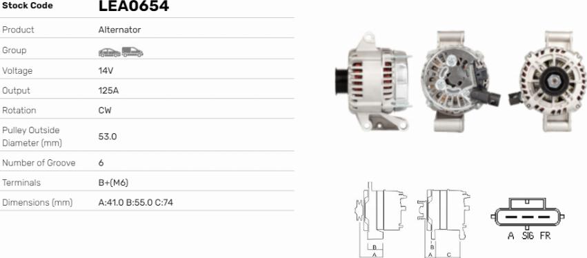 LE Part LEA0654 - Alternateur cwaw.fr