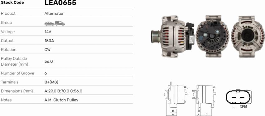 LE Part LEA0655 - Alternateur cwaw.fr