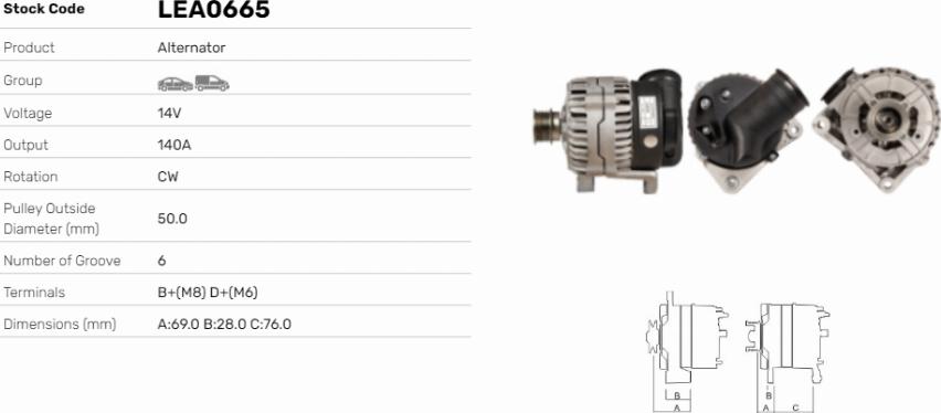 LE Part LEA0665 - Alternateur cwaw.fr