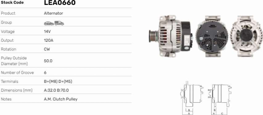 LE Part LEA0660 - Alternateur cwaw.fr