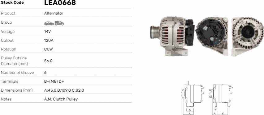 LE Part LEA0668 - Alternateur cwaw.fr