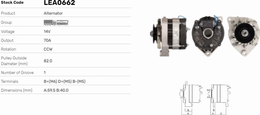 LE Part LEA0662 - Alternateur cwaw.fr