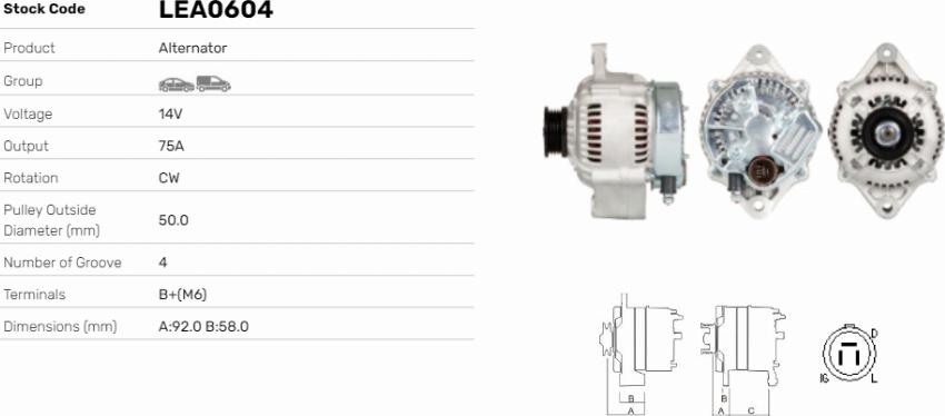 LE Part LEA0604 - Alternateur cwaw.fr