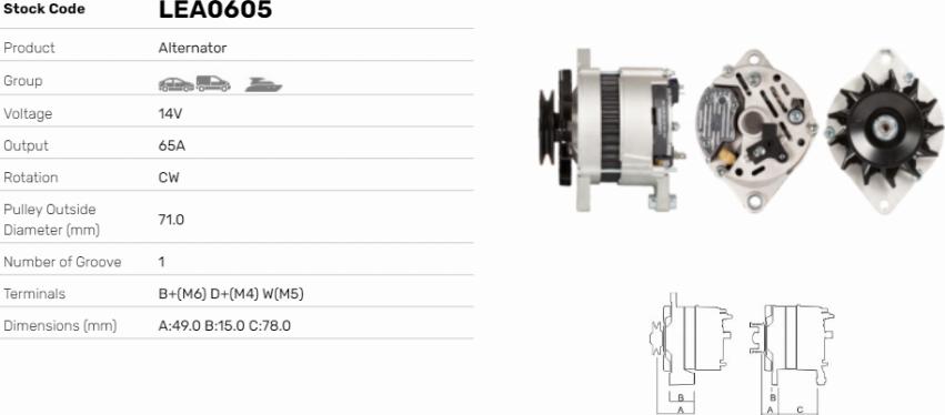 LE Part LEA0605 - Alternateur cwaw.fr
