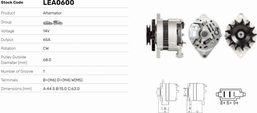 LE Part LEA0600 - Alternateur cwaw.fr