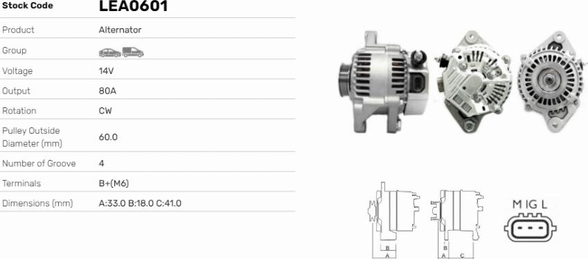 LE Part LEA0601 - Alternateur cwaw.fr