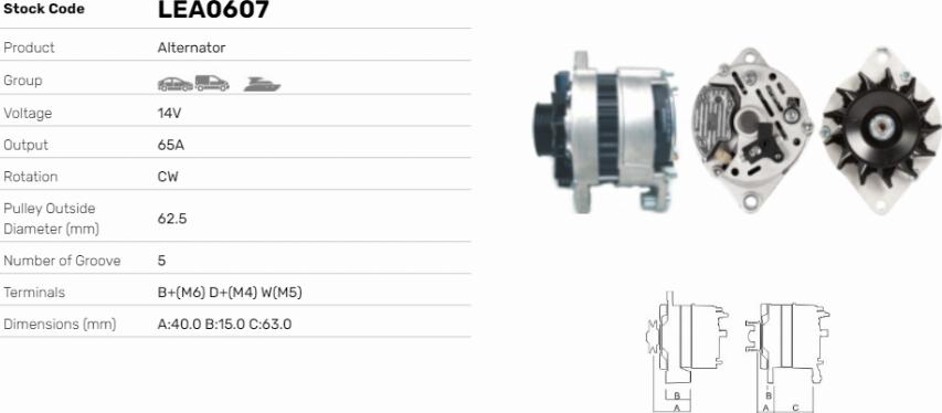 LE Part LEA0607 - Alternateur cwaw.fr