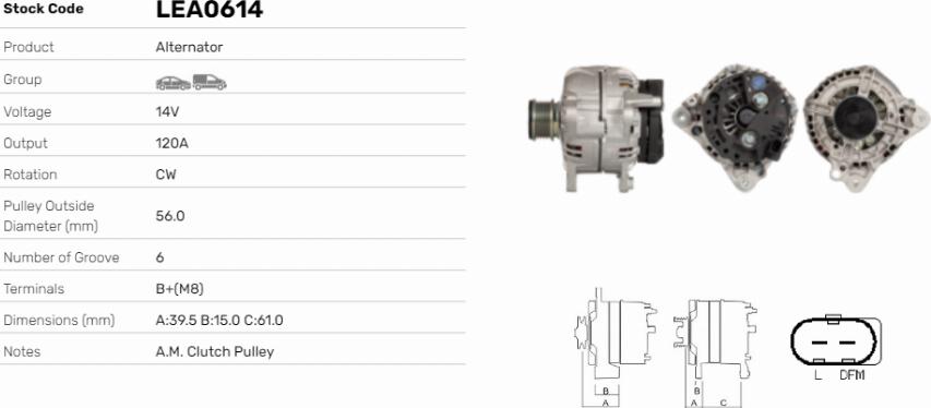 LE Part LEA0614 - Alternateur cwaw.fr