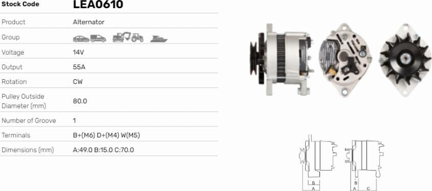 LE Part LEA0610 - Alternateur cwaw.fr