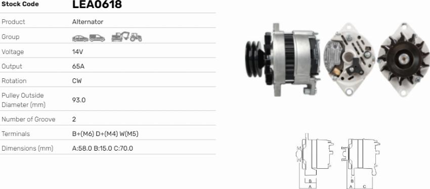 LE Part LEA0618 - Alternateur cwaw.fr