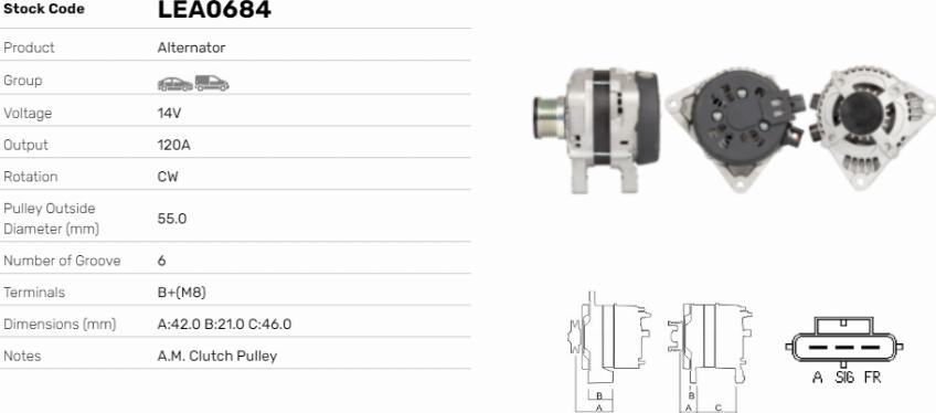 LE Part LEA0684 - Alternateur cwaw.fr