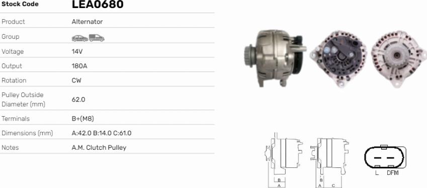 LE Part LEA0680 - Alternateur cwaw.fr