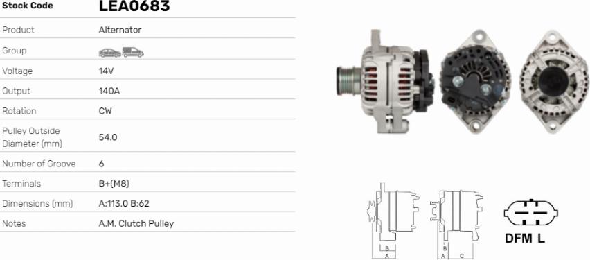 LE Part LEA0683 - Alternateur cwaw.fr