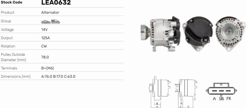 LE Part LEA0632 - Alternateur cwaw.fr
