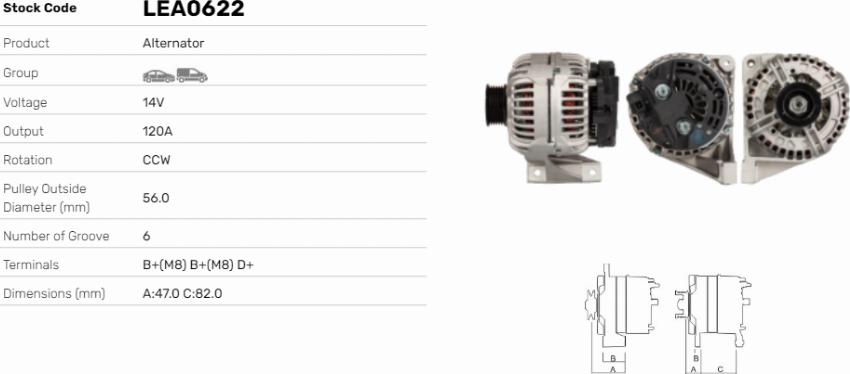 LE Part LEA0622 - Alternateur cwaw.fr