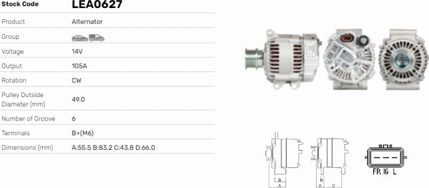 LE Part LEA0627 - Alternateur cwaw.fr