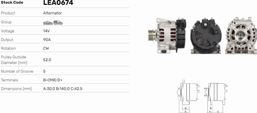 LE Part LEA0674 - Alternateur cwaw.fr