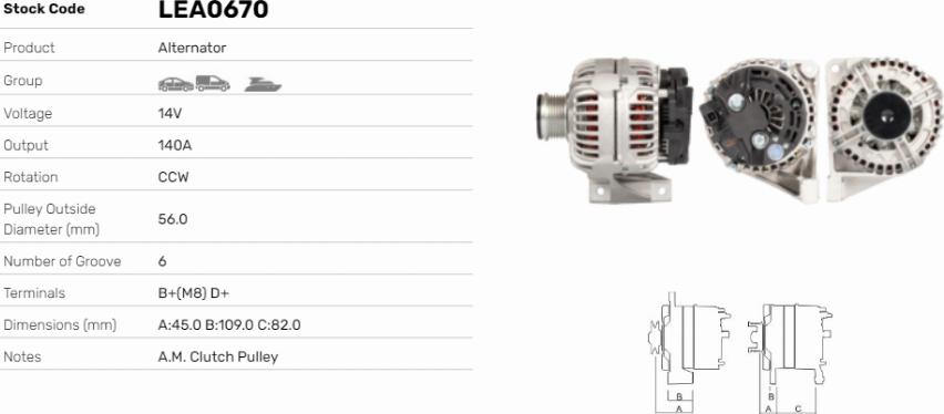 LE Part LEA0670 - Alternateur cwaw.fr