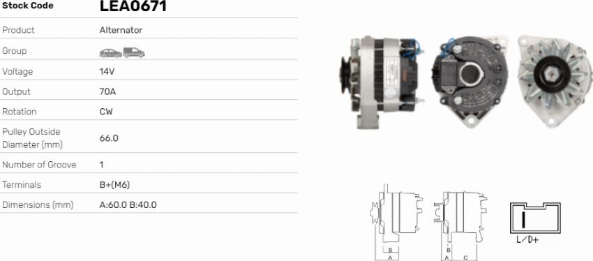 LE Part LEA0671 - Alternateur cwaw.fr