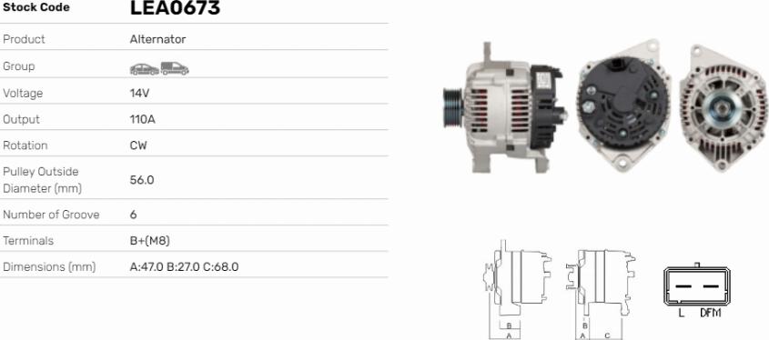 LE Part LEA0673 - Alternateur cwaw.fr