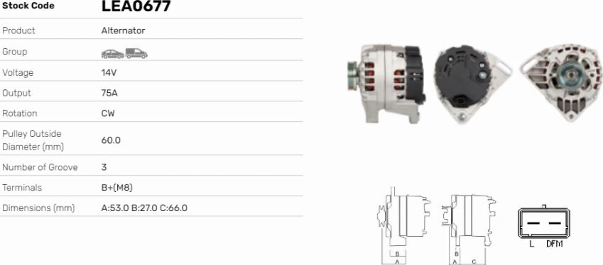 LE Part LEA0677 - Alternateur cwaw.fr