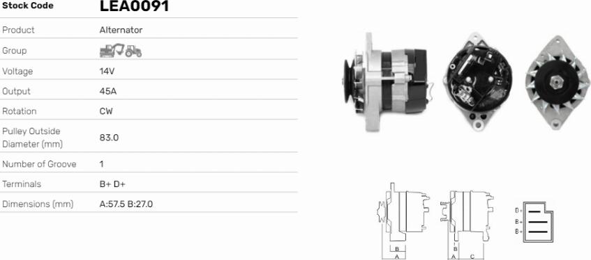 LE Part LEA0091 - Alternateur cwaw.fr