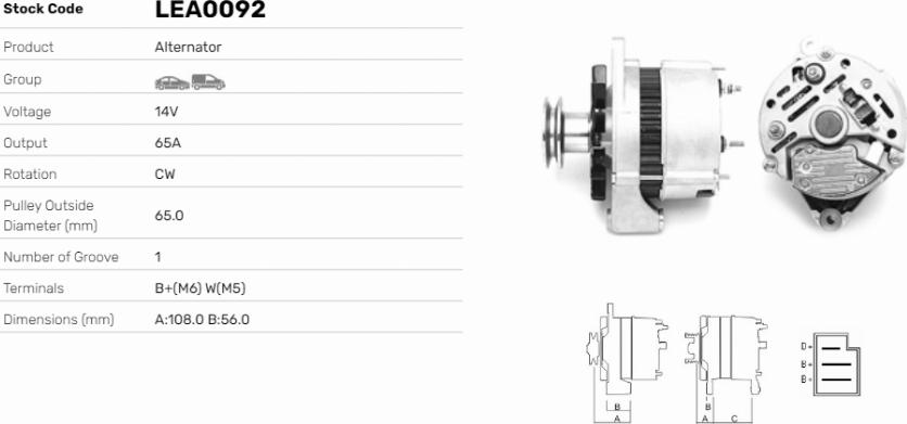 LE Part LEA0092 - Alternateur cwaw.fr
