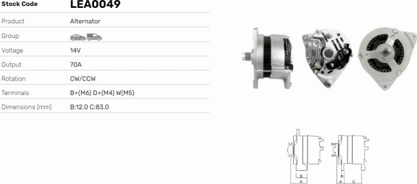 LE Part LEA0049 - Alternateur cwaw.fr