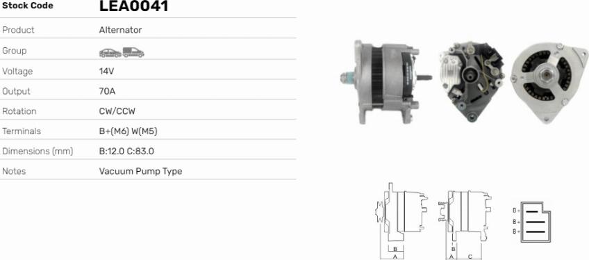 LE Part LEA0041 - Alternateur cwaw.fr