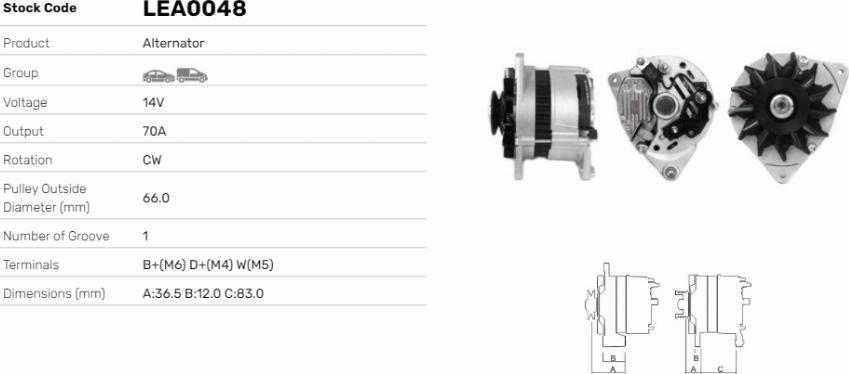 LE Part LEA0048 - Alternateur cwaw.fr