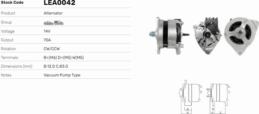 LE Part LEA0042 - Alternateur cwaw.fr