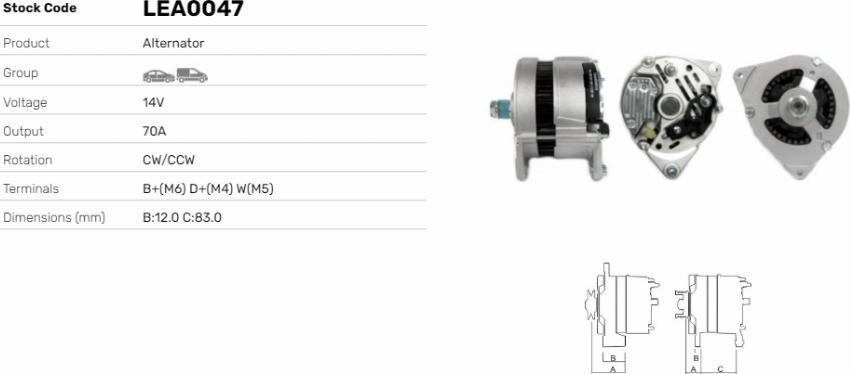 LE Part LEA0047 - Alternateur cwaw.fr